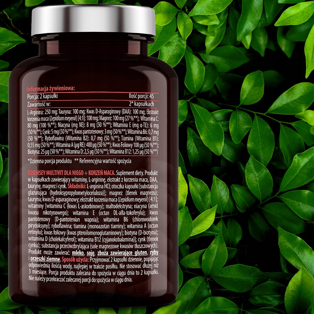MULTIVITAMIN FOR MEN 18 INGREDIENTS FOR VITALITY LIBIDO TESTOSTERONE Form capsules