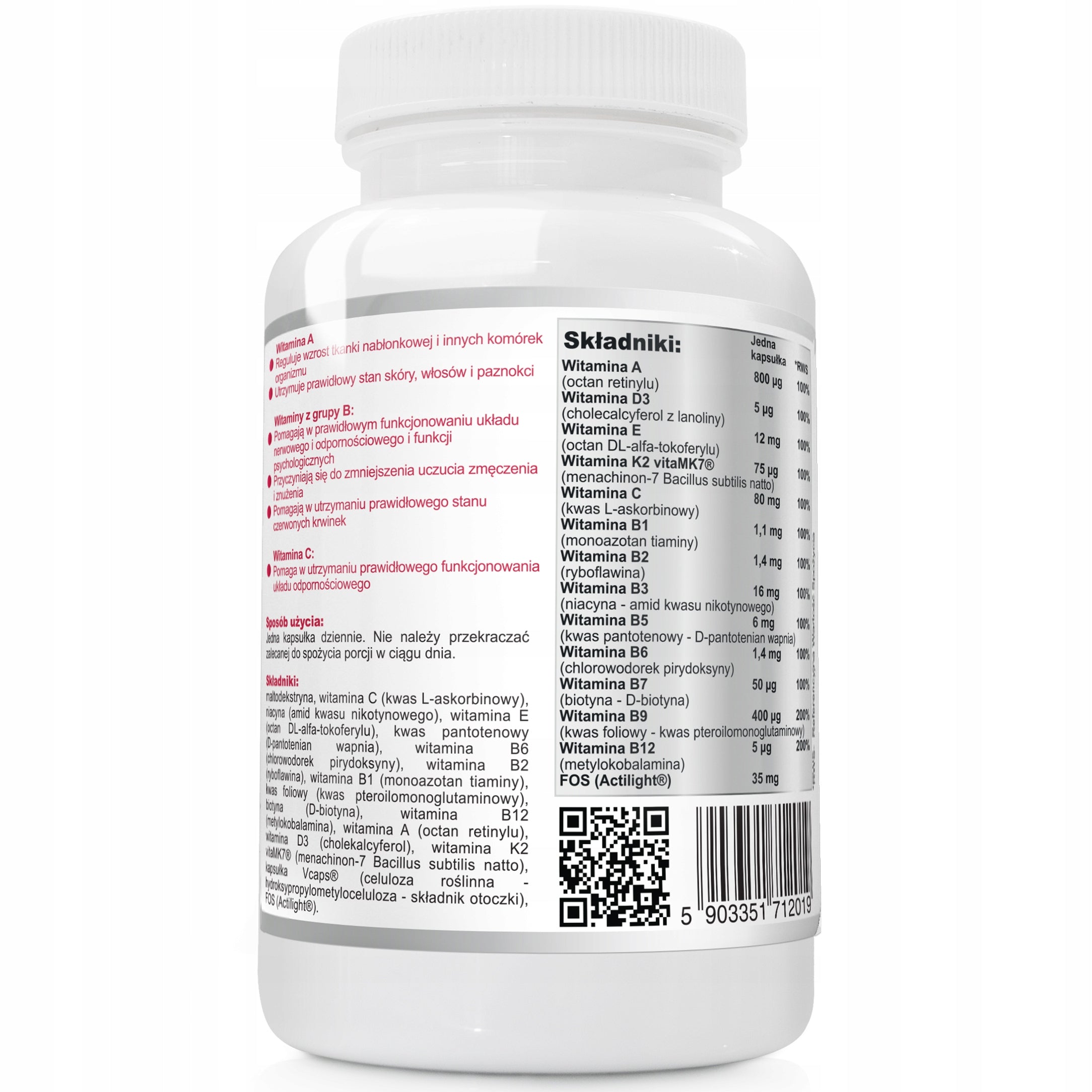 MULTIVITAMIN FOR WOMEN B COMPLEX ADEK Wit C D3 Resistance 120 capsules Packaging status original
