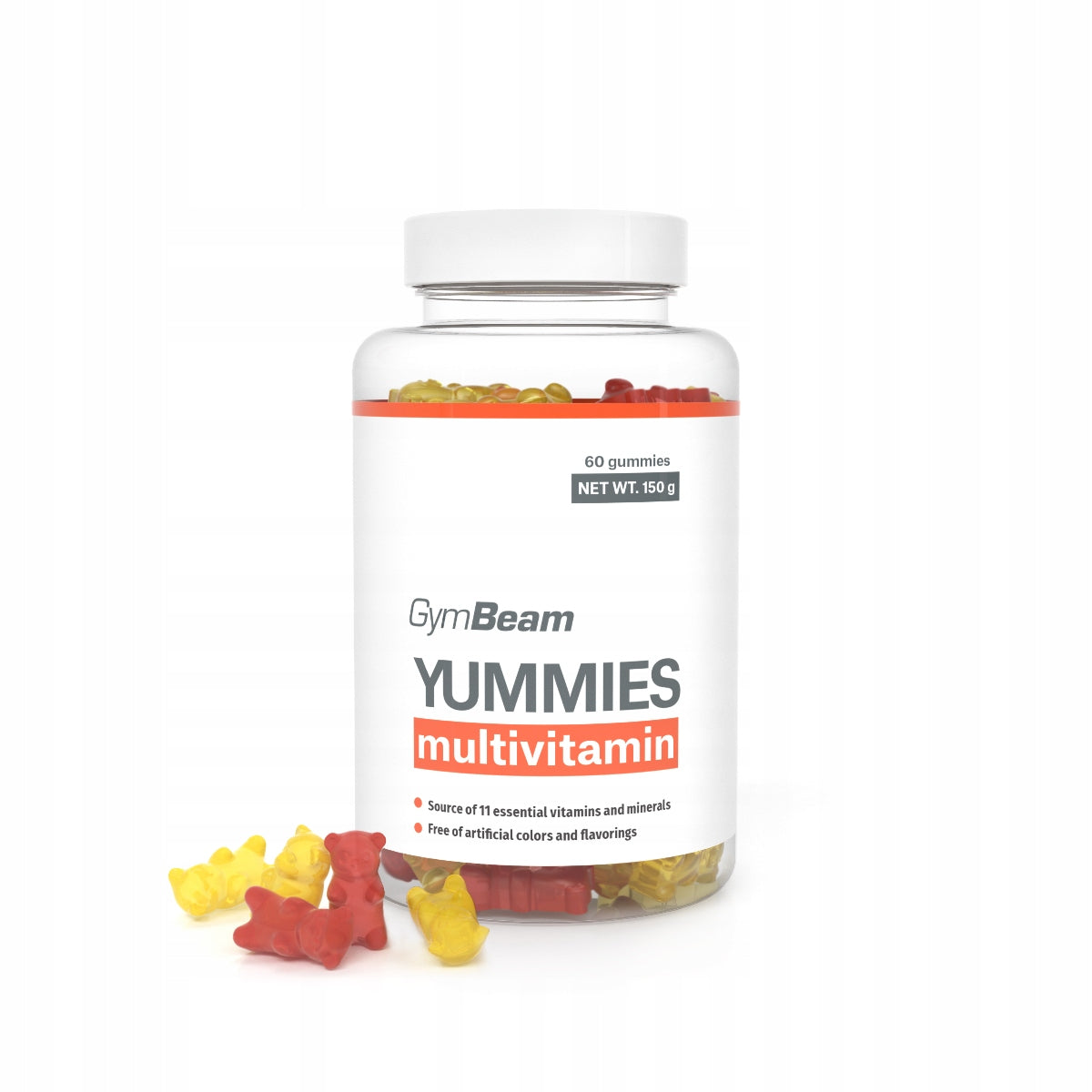 MULTIVITAMIN GUMMIES HEALTH BONE IMMUNITY TEETH SKIN - GymBeam 60 kaps Brand GymBeam