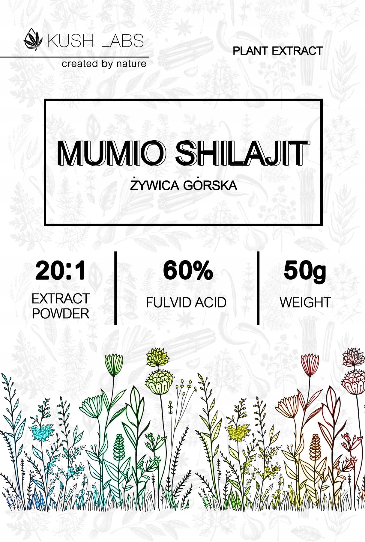 MUMIO SHILAJIT – Mountain Resin | 20:1 EXTRACT | 50G Packaging status original