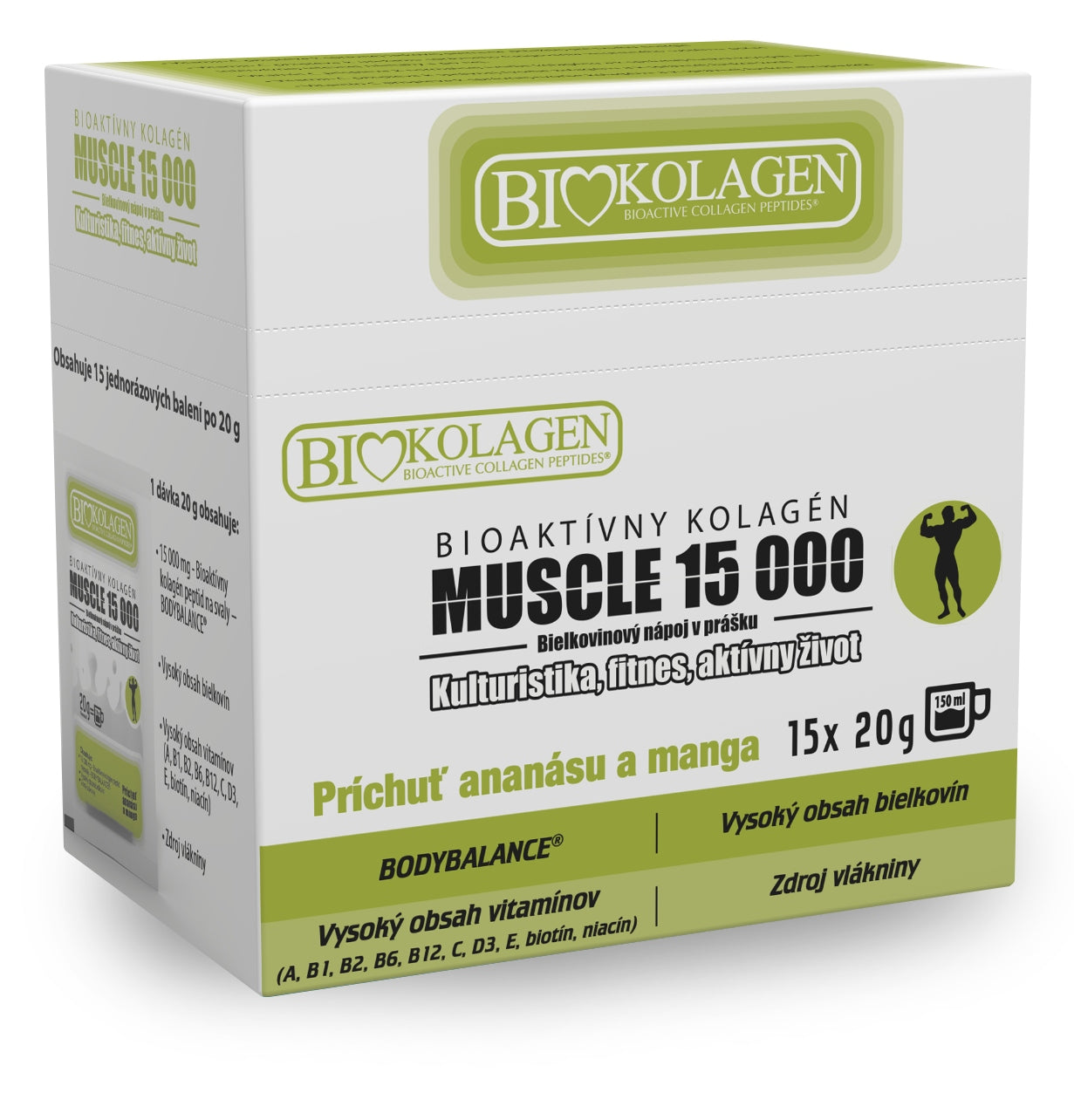 MUSCLE 15000 Bioaktívny kolagén 15x20g