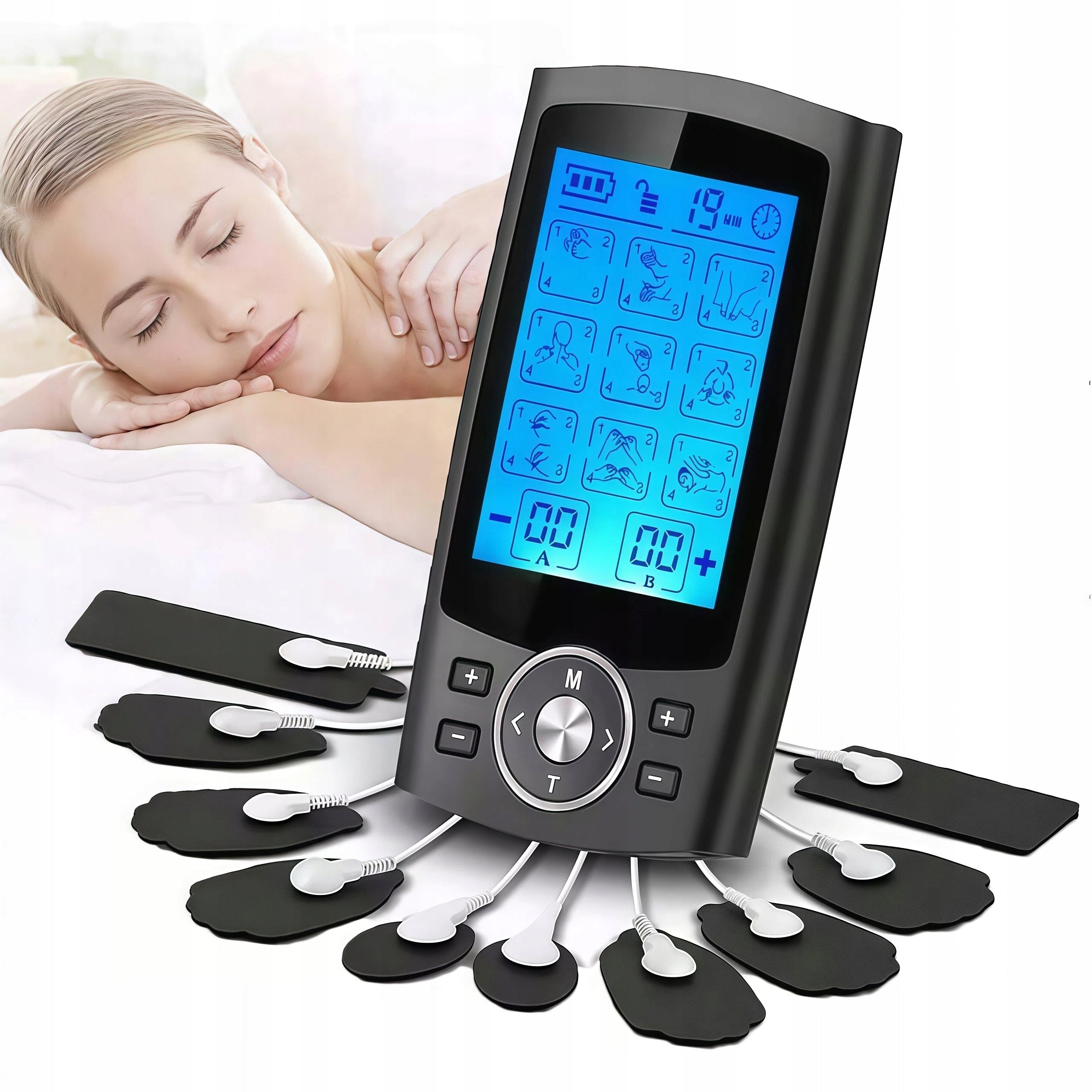 MUSCLE AND NERVE ELECTROSTIMULATOR TENS EMS MASSAGE 36 PROGRAMS 20