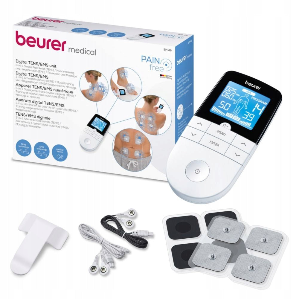 MUSCLE AND NERVE electrostimulator TENS EMS Beurer X64 PROGRAMS MASSAGER 3IN1