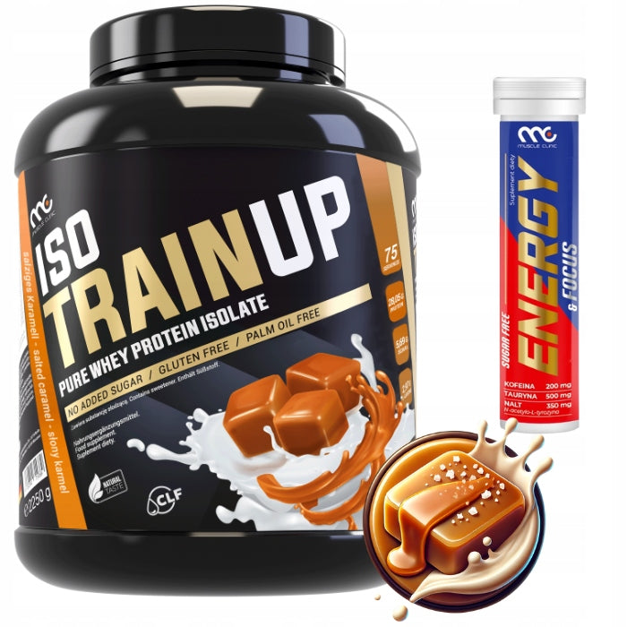 MUSCLE CLINIC ISO TRAIN UP 2250G Isolate 92g protein 0g sugar SALTED CARAMEL