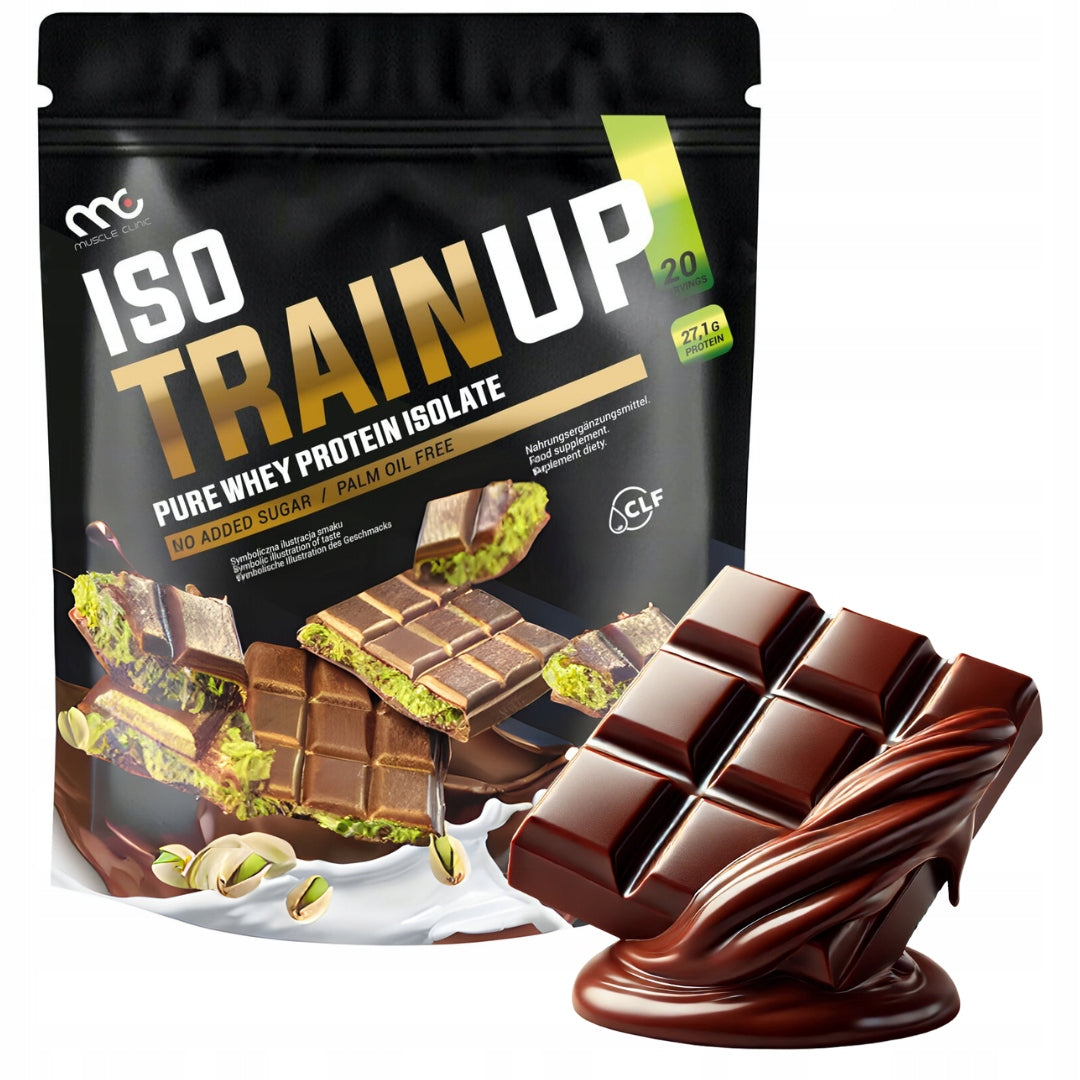 MUSCLE CLINIC ISO TRAIN UP 600g Protein isolate 92g CHOCOLATE NEW