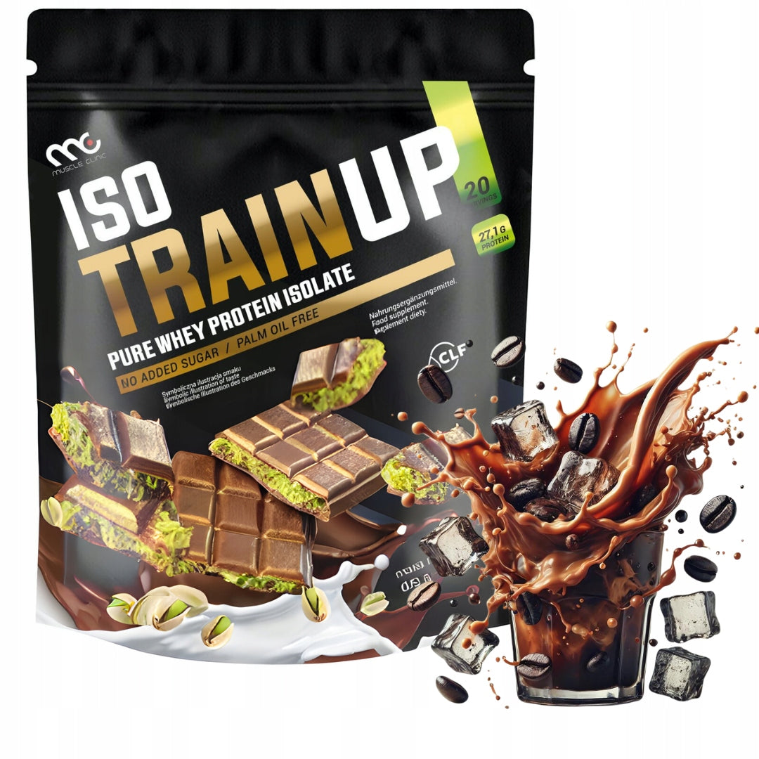 MUSCLE CLINIC ISO TRAIN UP 600g Protein isolate 92g FROZEN LATTE