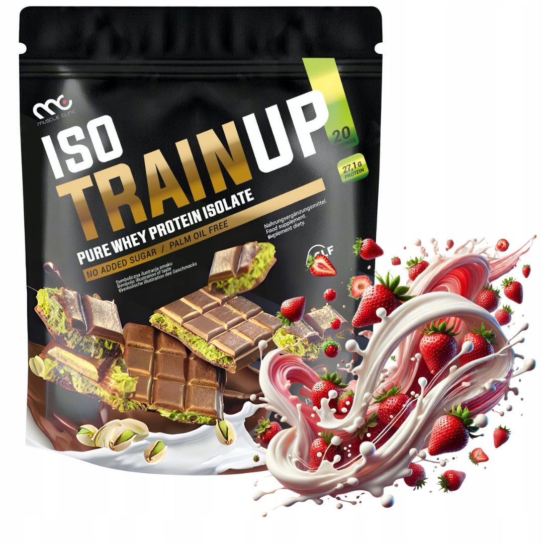 MUSCLE CLINIC ISO TRAIN UP 600g Protein isolate 92g STRAWBERRY