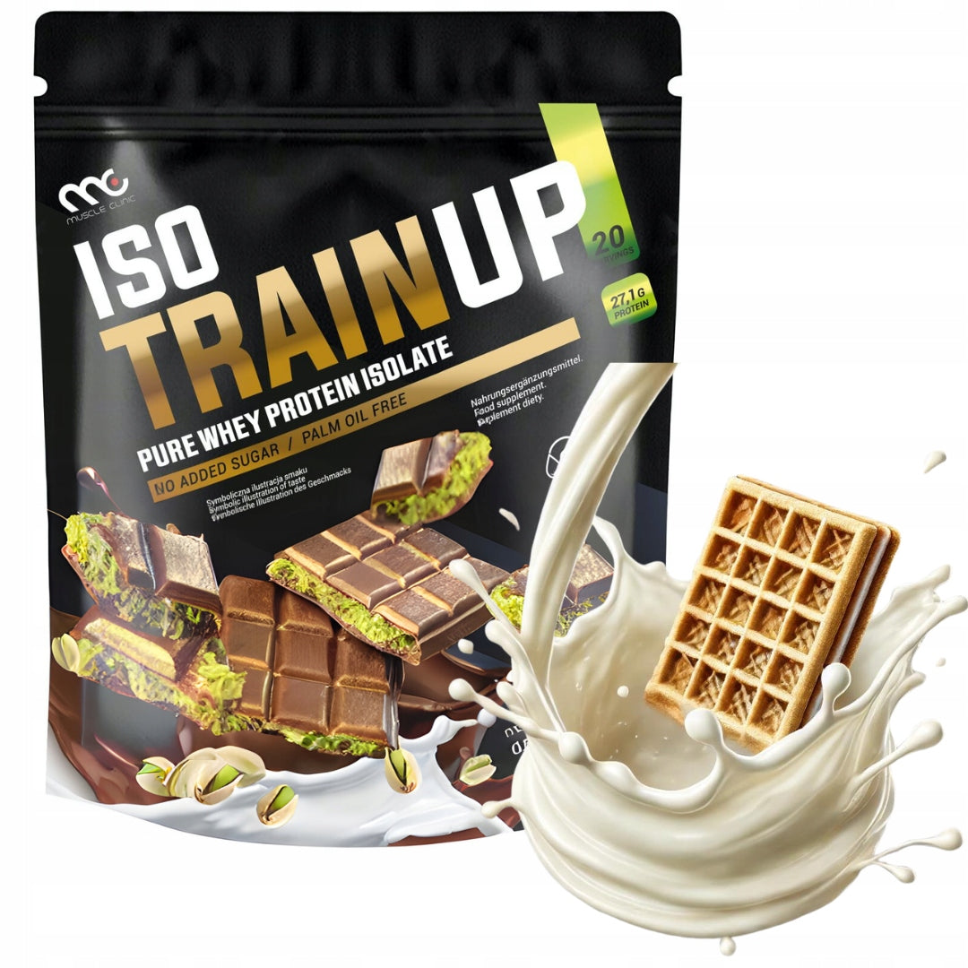 MUSCLE CLINIC ISO TRAIN UP 600g Protein isolate 92g WAFERS