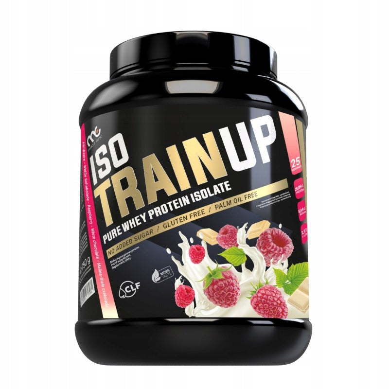 MUSCLE CLINIC ISOTRAINUP 750G WHITE CHOCOLATE RASPBERRY + TSHIRT FREEBIE ! Expiration date at least six months from the date of purchase