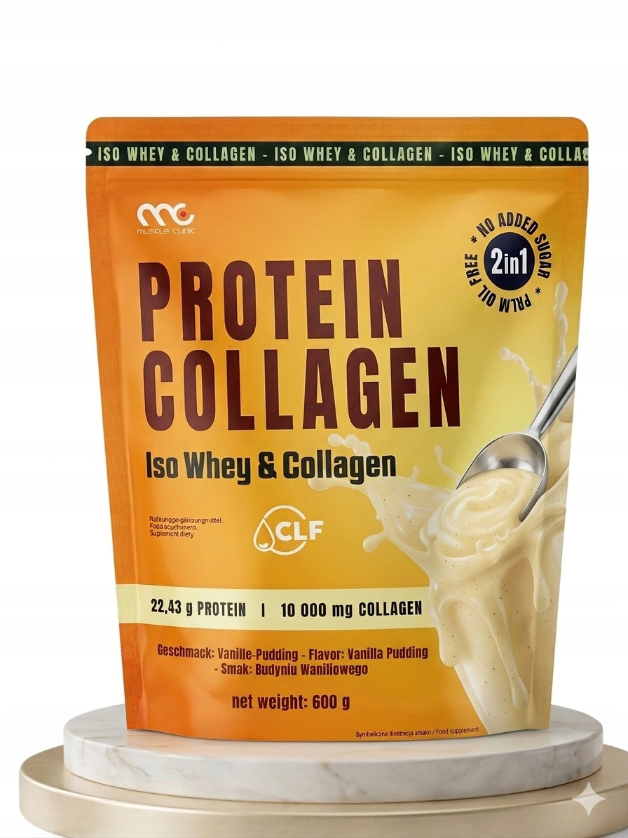 MUSCLE CLINIC PROTEIN COLLAGEN 600g PROTEIN ISOLATE COLLAGEN PUDDING NEW