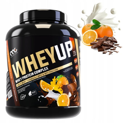 MUSCLE CLINIC WHEY UP 2250g PROTEIN SUPPLEMENT CHOCOLATE CONCENTRATE ORANGE