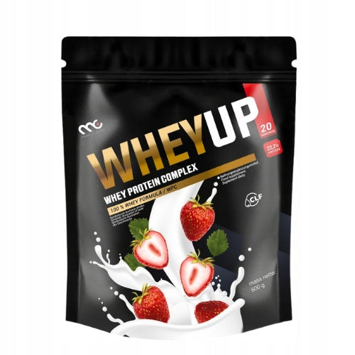 MUSCLE CLINIC WHEY UP 600g PROTEIN SUPPLEMENT CONCENTRATE- STRAWBERRY Packaging status original