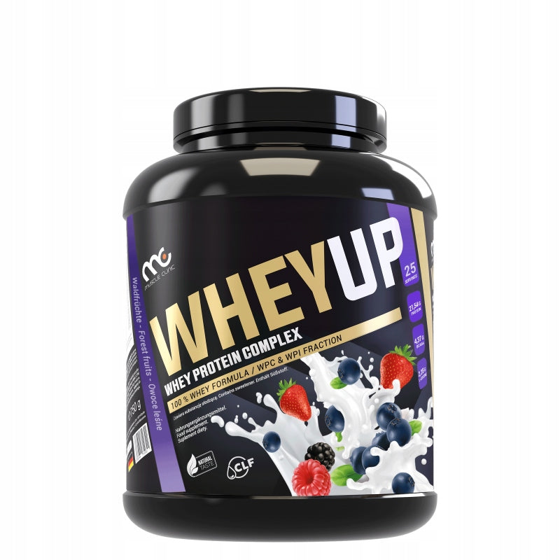 MUSCLE CLINIC WHEY UP PROTEIN SUPPLEMENT PROTEIN CONCENTRATE FOREST FRUIT 750G Packaging status original