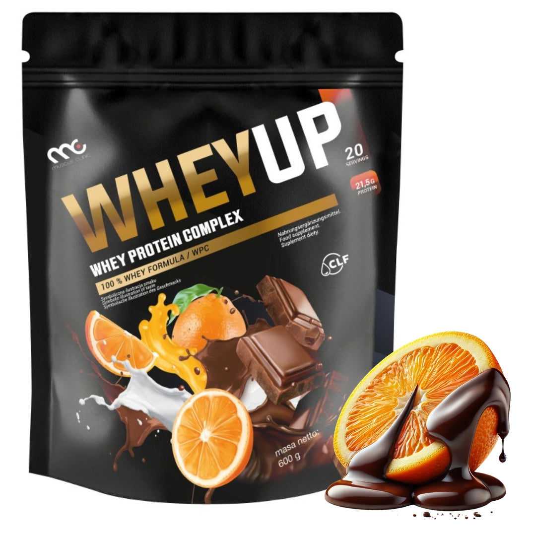 MUSCLE CLINIC WheyUp protein supplement concentrate 600g chocolate orange