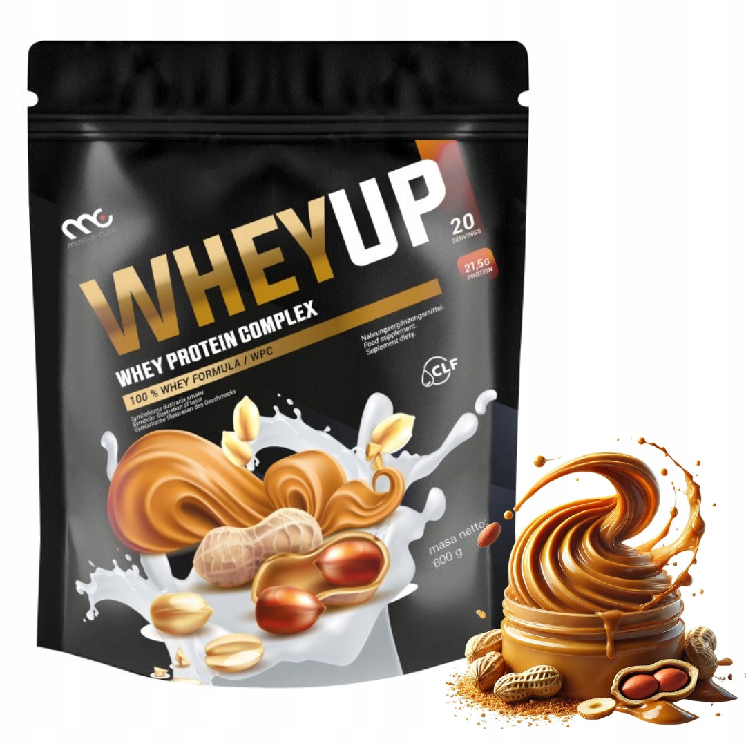 MUSCLE CLINIC WheyUp protein supplement concentrate 600g peanut butter