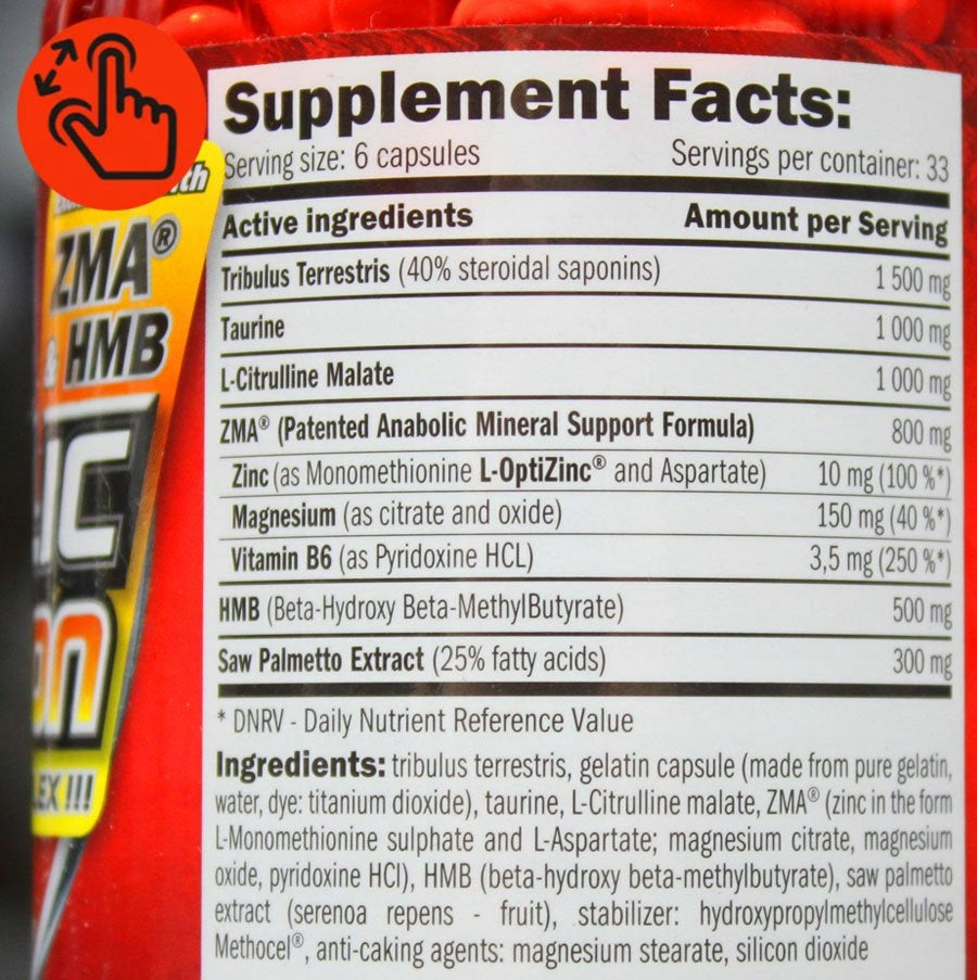 MUSCLE CONDITIONER Pure Mass Anabolik Explosion - Booster testo HMB ZMA Expiration date at least 1 year from the date of purchase