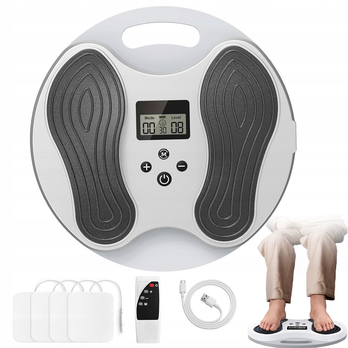 MUSCLE ELECTROSTIMULATOR EMS FOOT MASSAGER ACUPRESSURE MASSAGE MAT 10 MODE