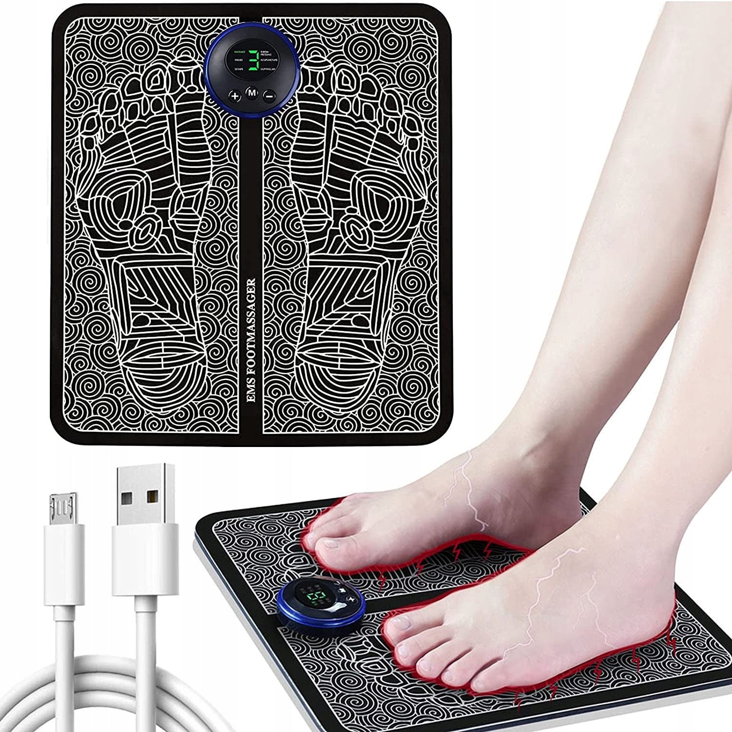 MUSCLE ELECTROSTIMULATOR EMS HAND FOOT MASSAGER ACUPRESSURE MASSAGE MAT Brand no brand