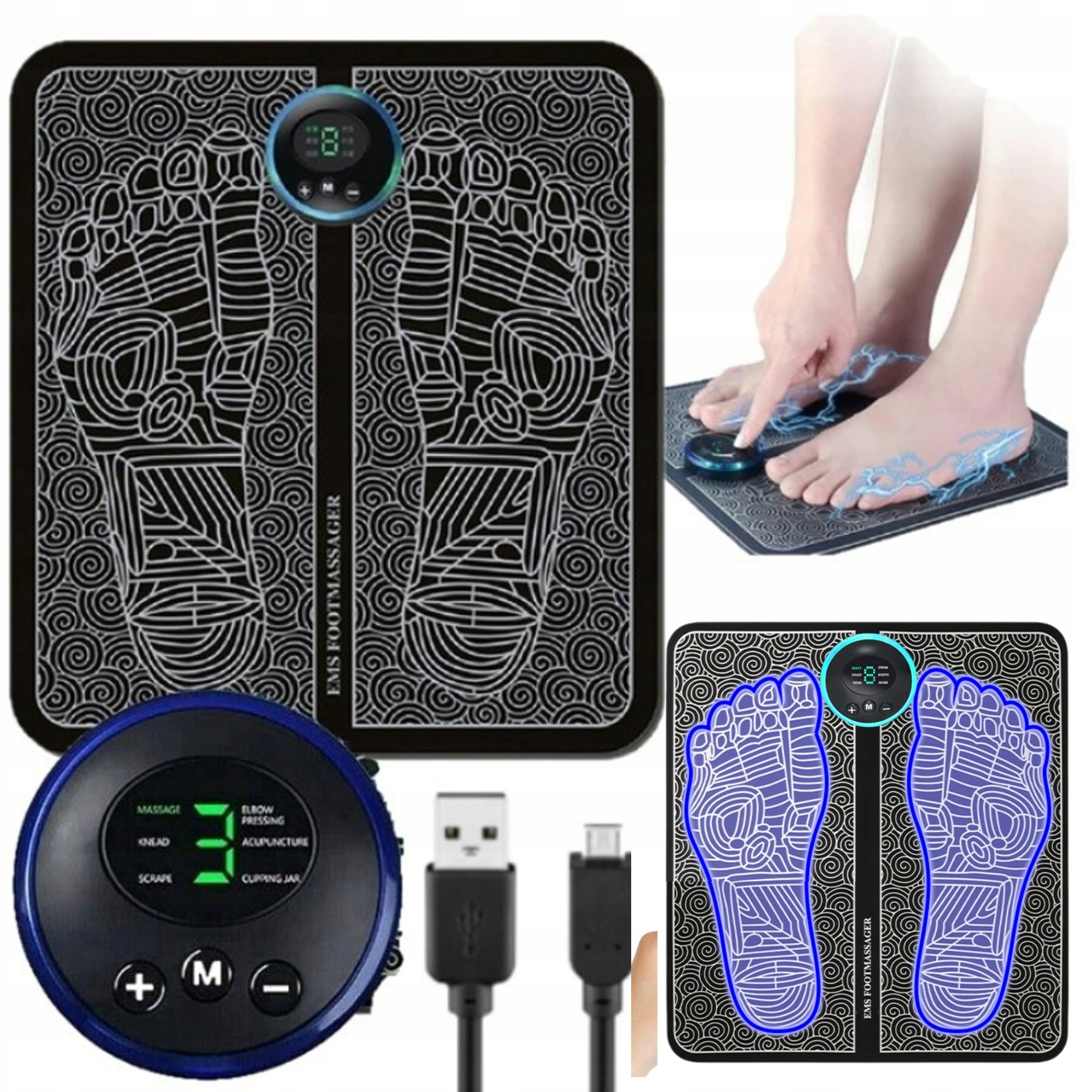 MUSCLE ELECTROSTIMULATOR EMS HAND FOOT MASSAGER ELECTROTHERAPY