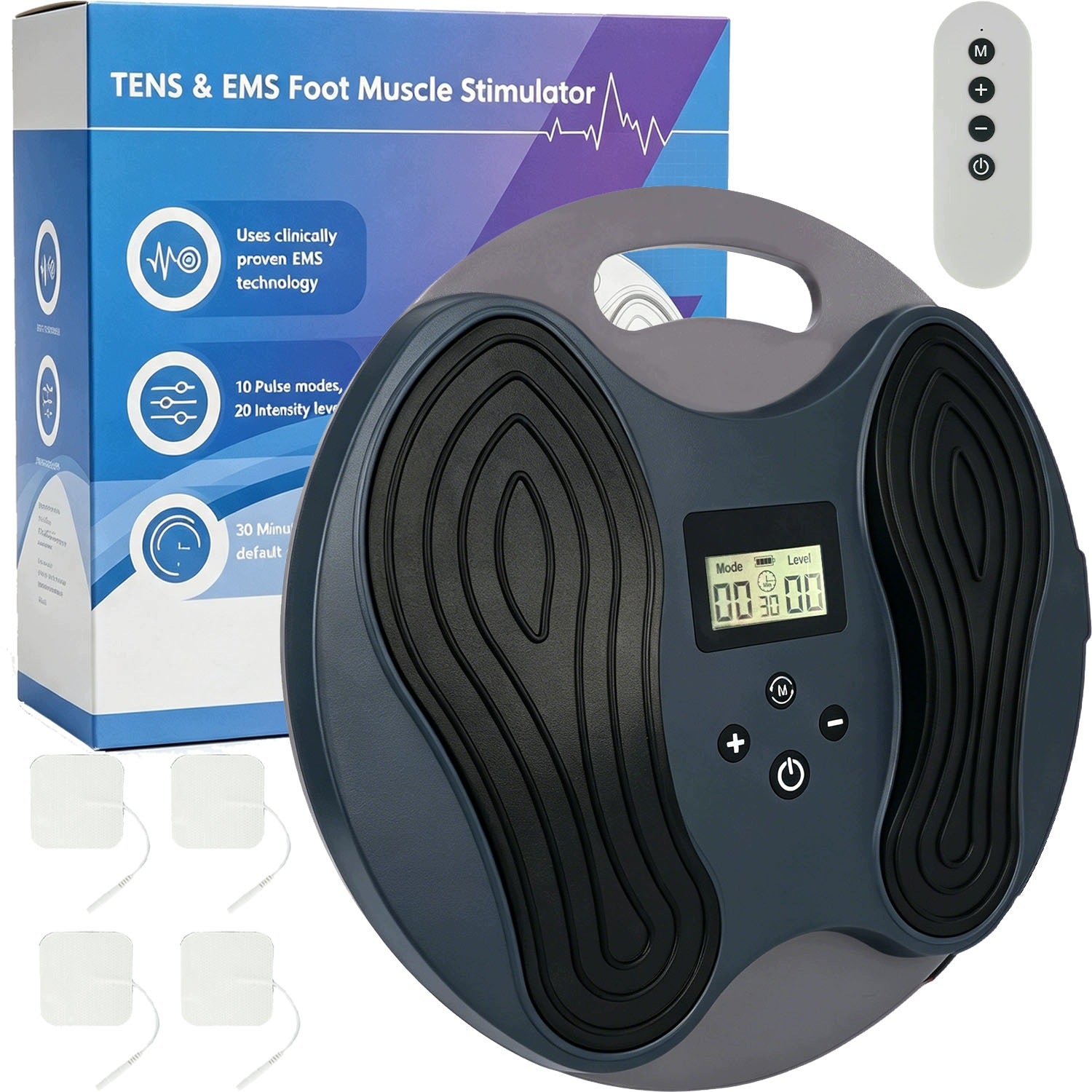 MUSCLE ELECTROSTIMULATOR FOOT MASSAGER TENS EMS FOR ACUPRESSURE ELECTRODES PILOT