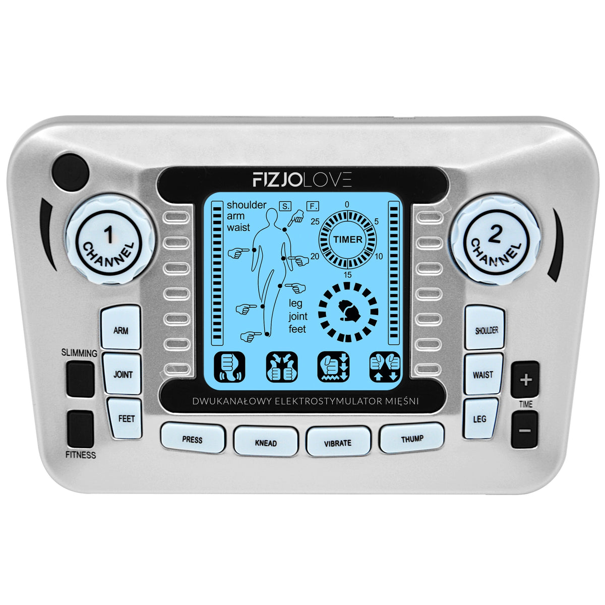 MUSCLE ELECTROSTIMULATOR MASSAGER TENS EMS +ELECTRODES+BATTERIES SET XXL Packaging status original