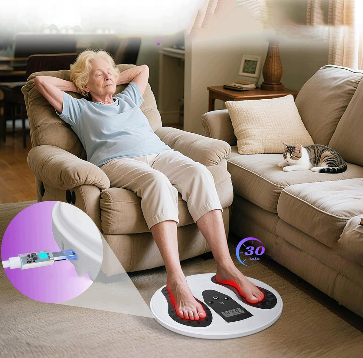 MUSCLE ELECTROSTIMULATOR MAT FOOT MASSAGER TENS EMS 2IN1 FOR ACUPRESSURE Packaging status original