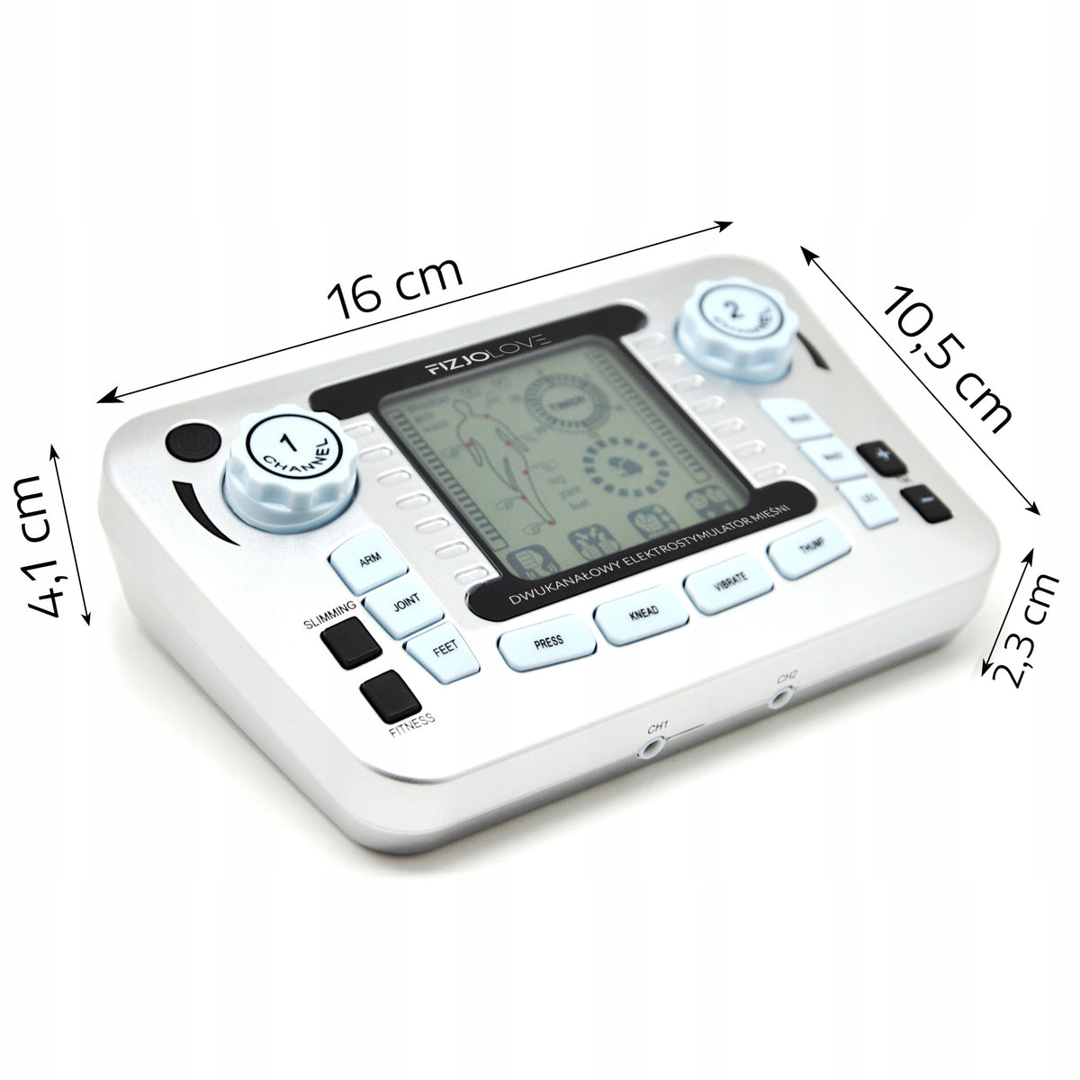 MUSCLE ELECTROSTIMULATOR TENS EMS MASSAGE STIMULATION SET XXL 16 ELECTRODES Brand FIZJOLOVE