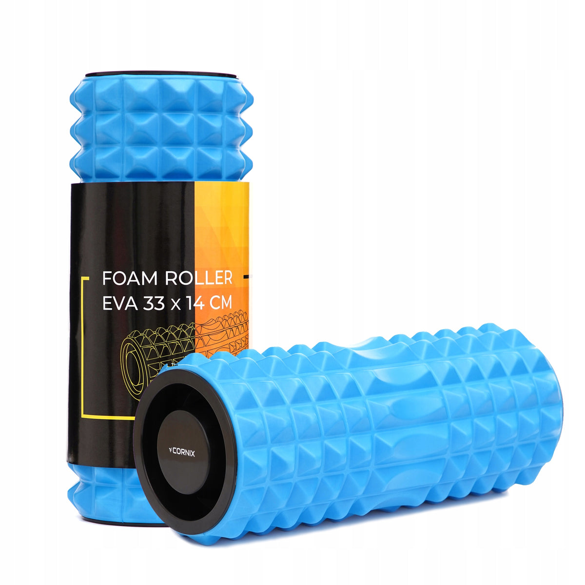 MUSCLE MASSAGE ROLLER CORNIX 33x14 CM ROLLER WITH STUDS FOR ROLLING