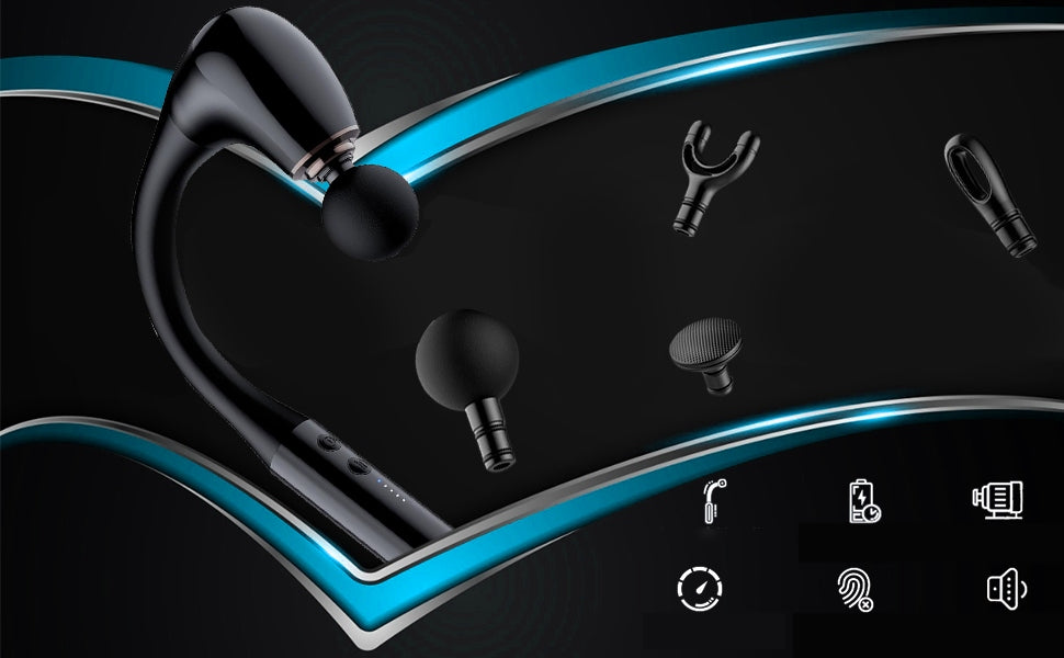 MUSCLE MASSAGER EXTREMELY LIGHT ERGONOMIC MASSAGE GUN 5 GEARS Kind nape, back and neck