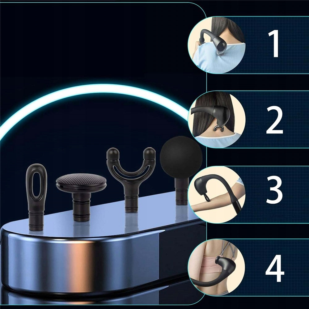 MUSCLE MASSAGER PORTABLE EXTREMELY LONG SERVICE LIFE 4 MASSAGE HEADS Kind nape, back and neck