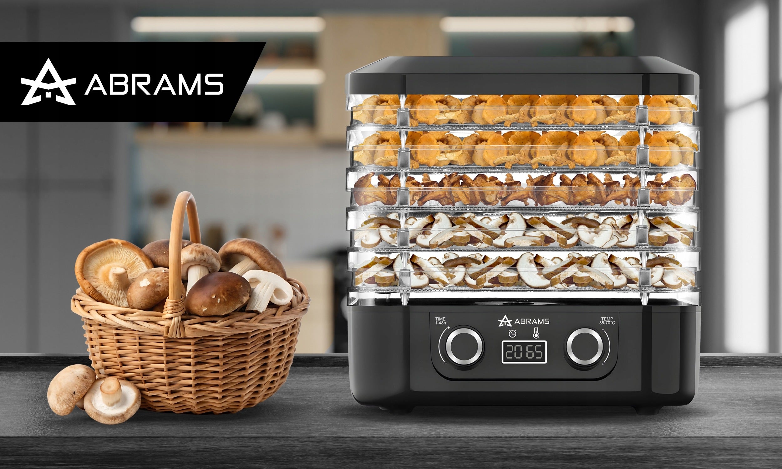 MUSHROOM DRYER FOOD THERMOCOUPLE 400W ADJUSTABLE TEMP TIMER 5 SIT Manufacturer code SUSZARKA DO GRZYBÓW Z TERMOOBIEGIEM