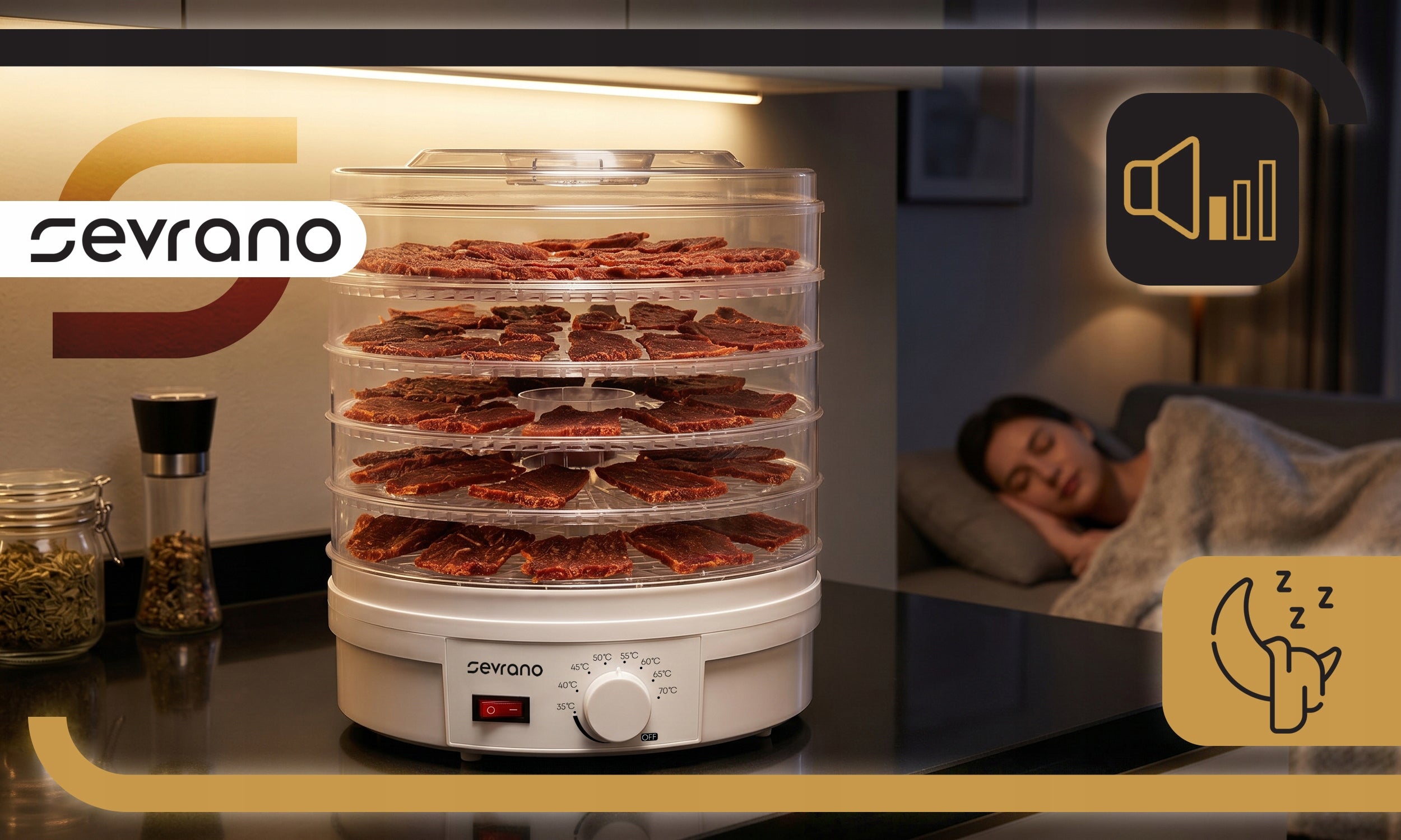 MUSHROOM DRYER FRUIT VEGETABLES HERBS FOOD STRONG 600W LARGE XXL 5 SIEVES Number of sieves 5