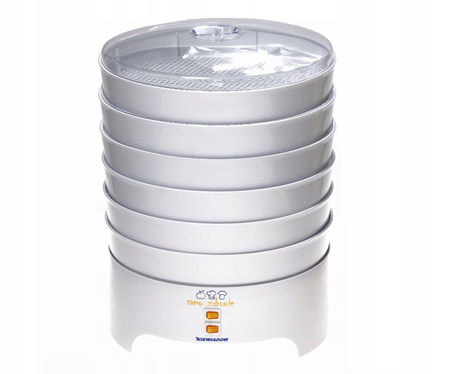 MUSHROOM DRYER,VEGETABLES NIEWIADÓW 500W 6 SIEVES WHITE LARGE 17L