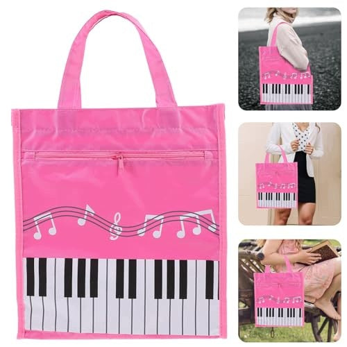 MUSIC NOTE BAG WATERPROOF PINK CANVAS FOR MUSICIANS FOR HOME Brand no brand