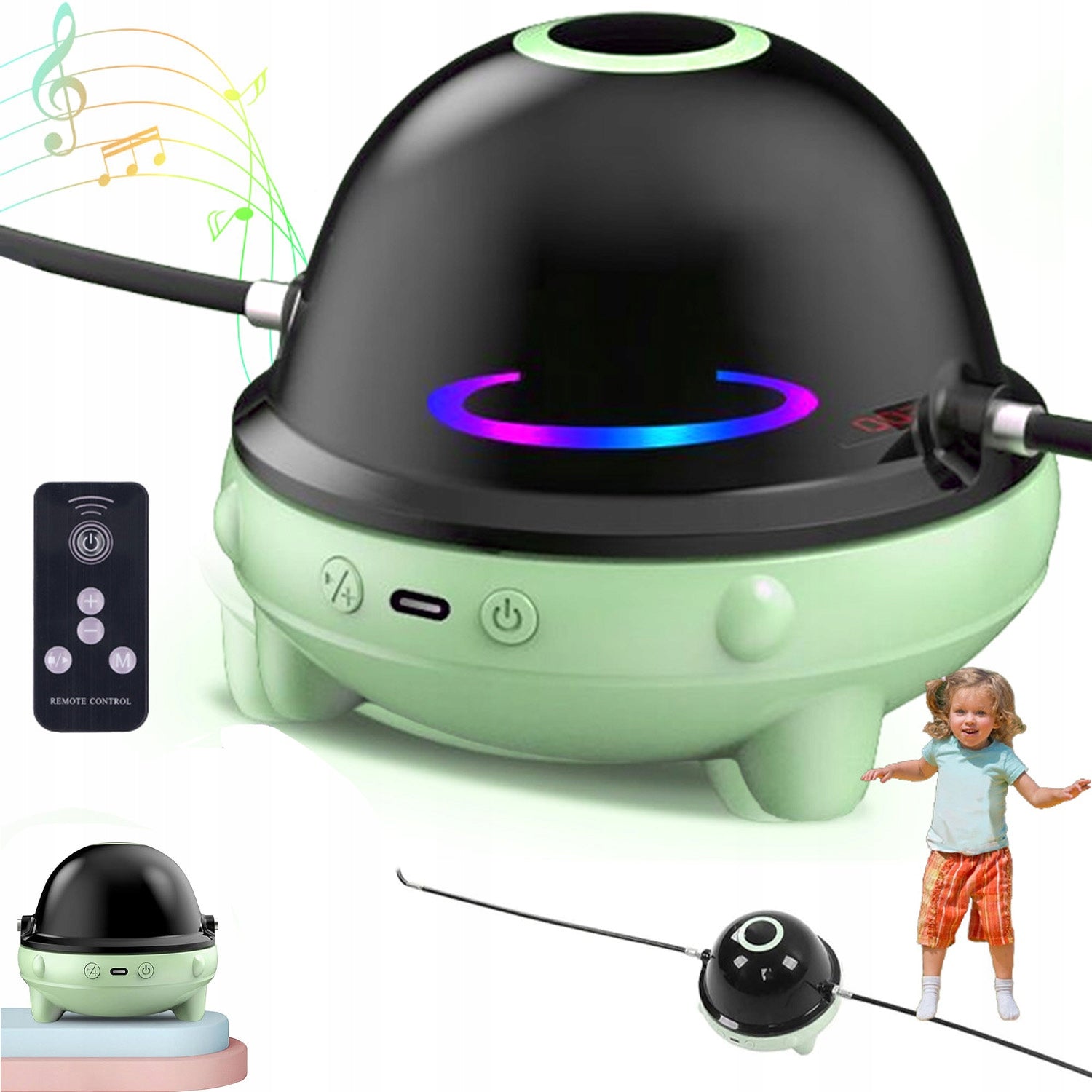 MUSIC SKIPPING ROPE AUTOMATIC BLUETOOTH WITH COUNTER + LED DISPLAY