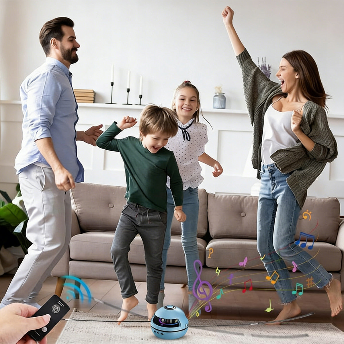 MUSIC SKIPPING ROPE, SMART AUTOMATIC BLUETOOTH SKIPPING ROPE + REMOTE CONTROL Color blue