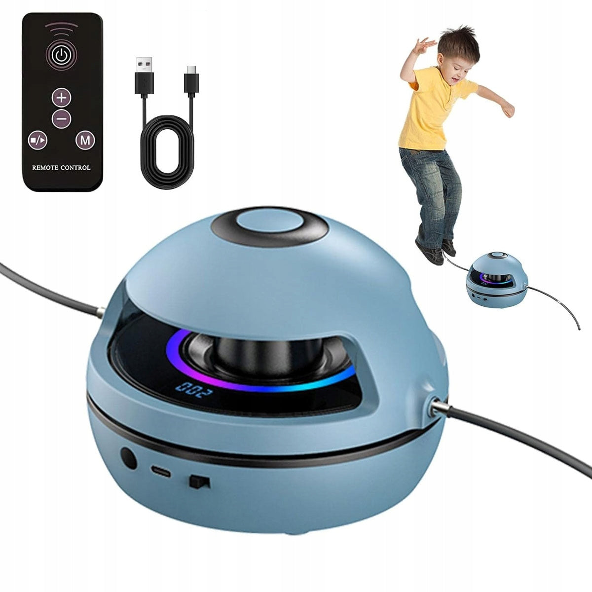 MUSIC SKIPPING ROPE, SMART AUTOMATIC BLUETOOTH SKIPPING ROPE + REMOTE CONTROL