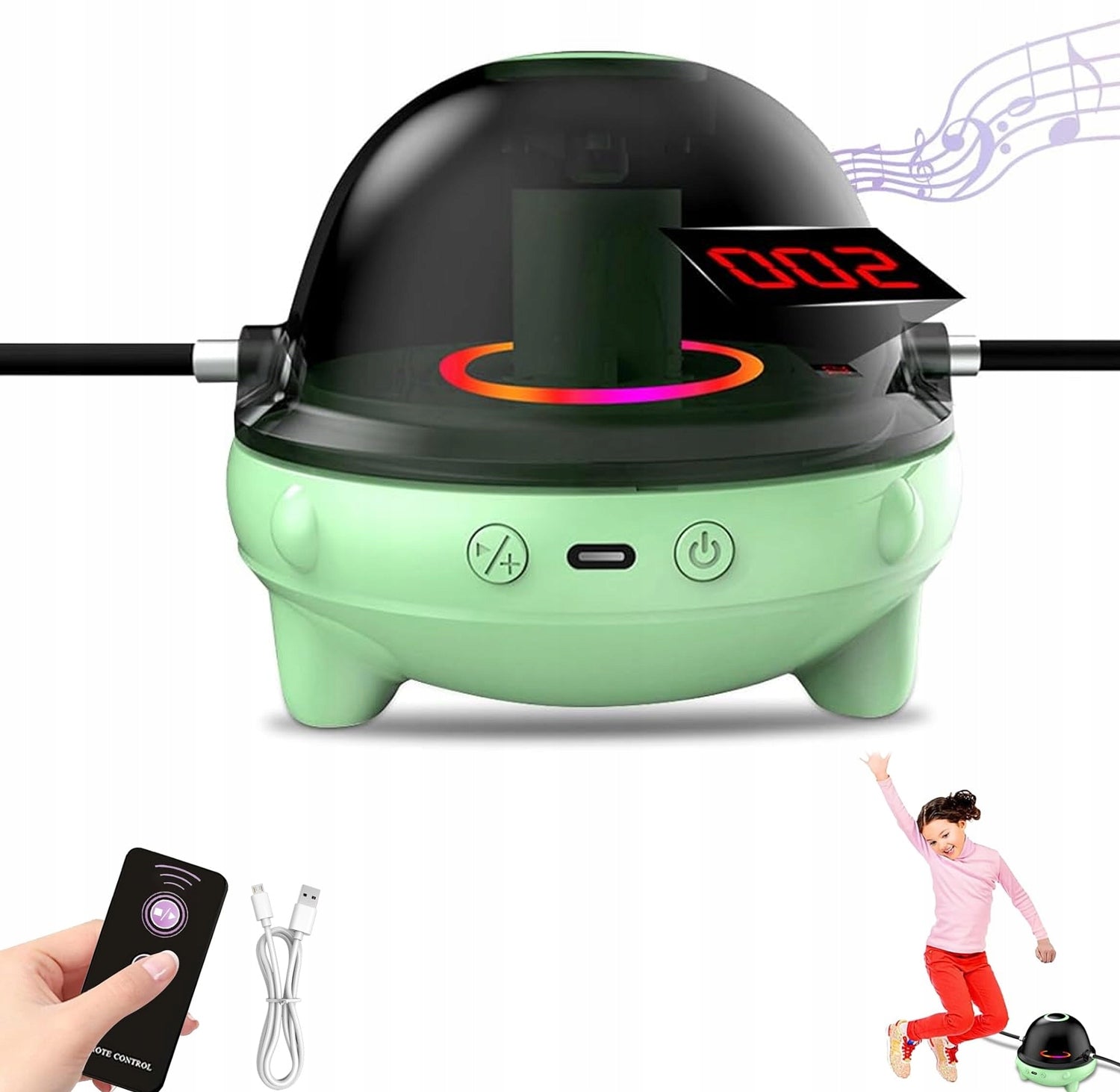 MUSICAL JUMP ROPE, SMART AUTOMATIC ELECTRIC BLUETOOTH JUMP ROPE