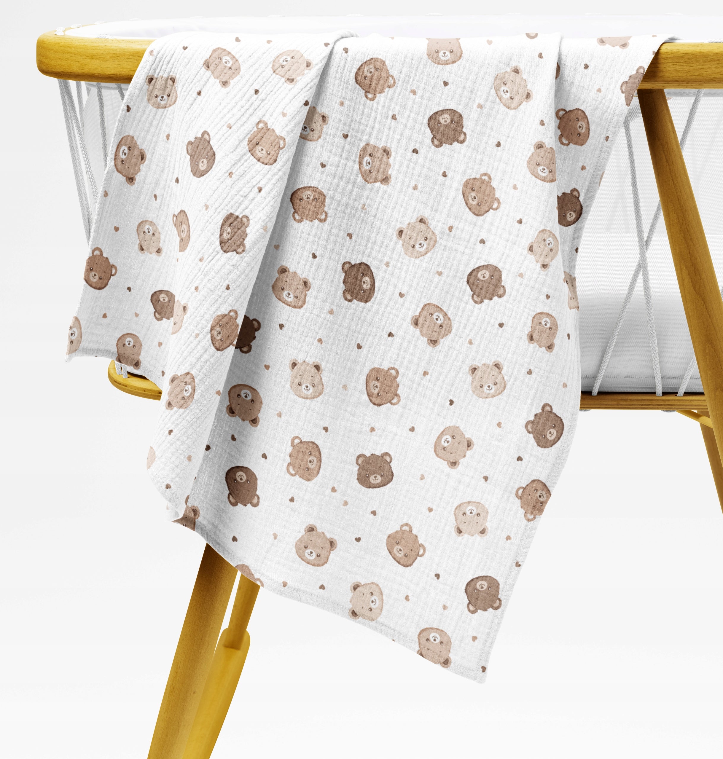 MUSLIN DIAPER THICK CROCHETED 120x120cm BLANKET SWADDLE POLISH PRODUCT Brand no brand
