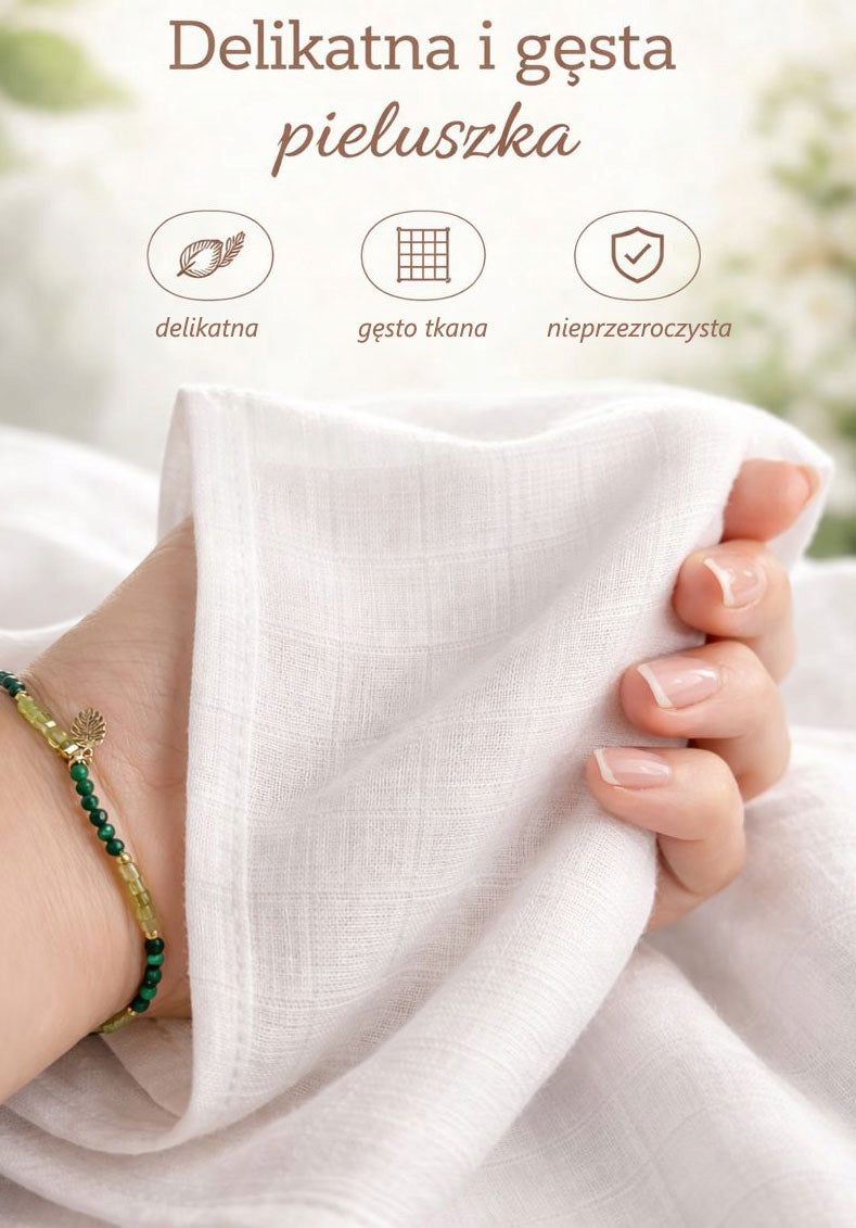 MUSLIN DIAPER WHITE 75x75 Poland PREMIUM HIGH QUALITY 1 pc Manufacturer code z tetry pieluchy pieluszki z muślinu bawełna