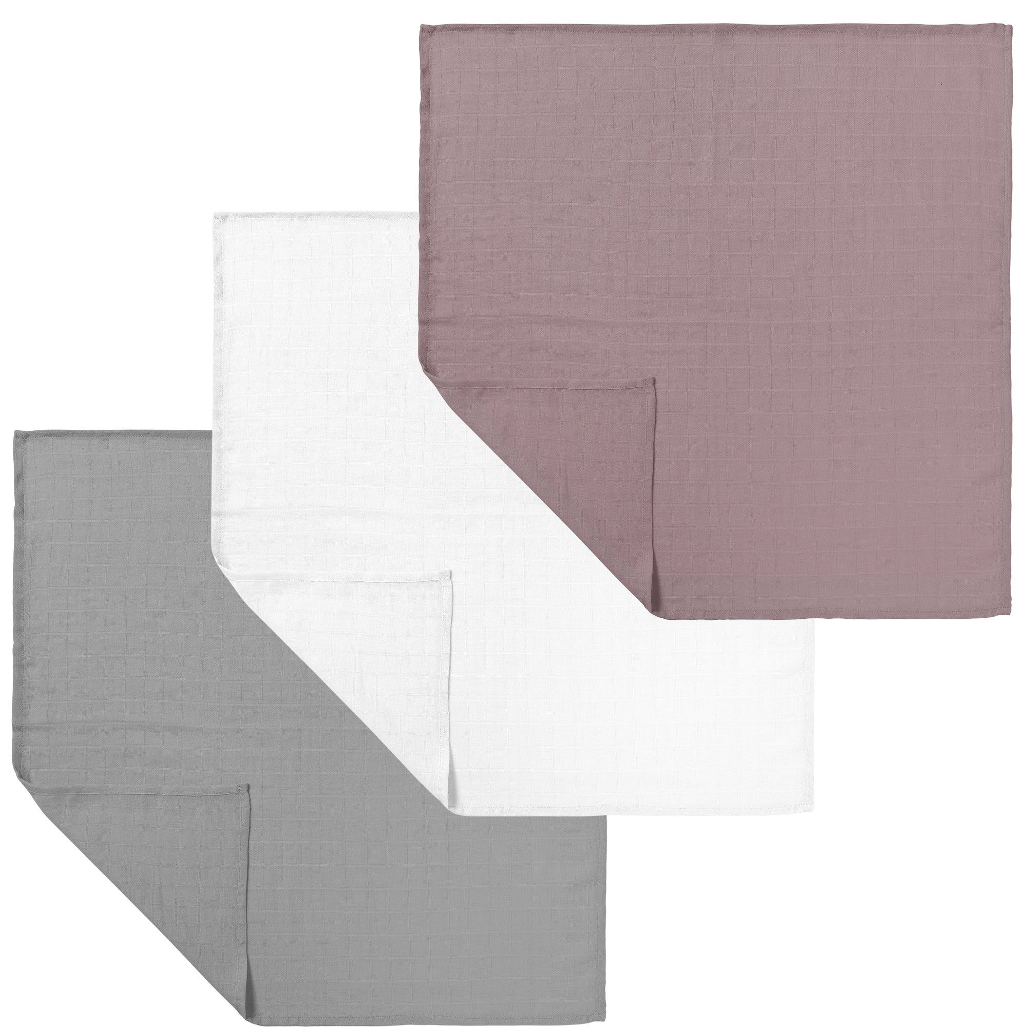 MUSLIN DIAPERS 30 x 30 cm COTTON 3 PIECES POLISH PRODUCT