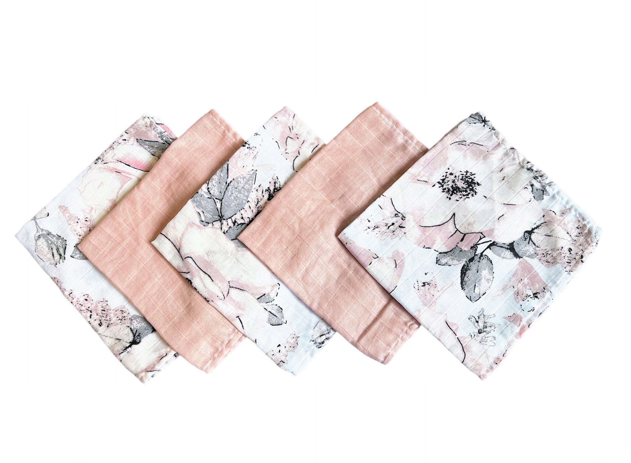 MUSLIN DIAPERS 38x38 cm COTTON x5