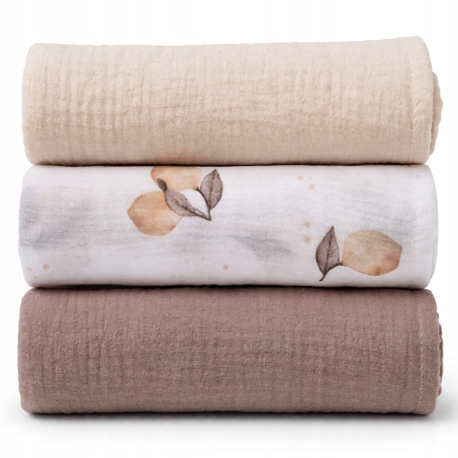MUSLIN DIAPERS 40x40cm 3pcs INFANTILO