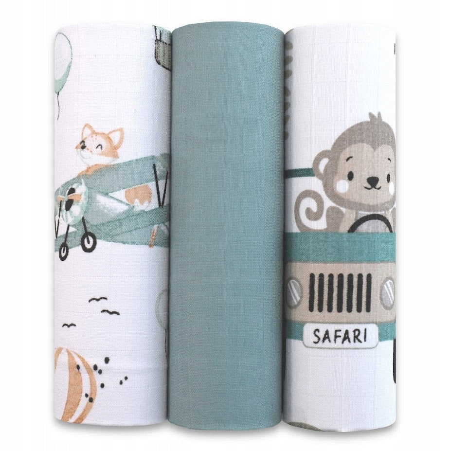 MUSLIN DIAPERS PREMIUM DIAPERS SET OF 3PCS 60x75CM 123BABY