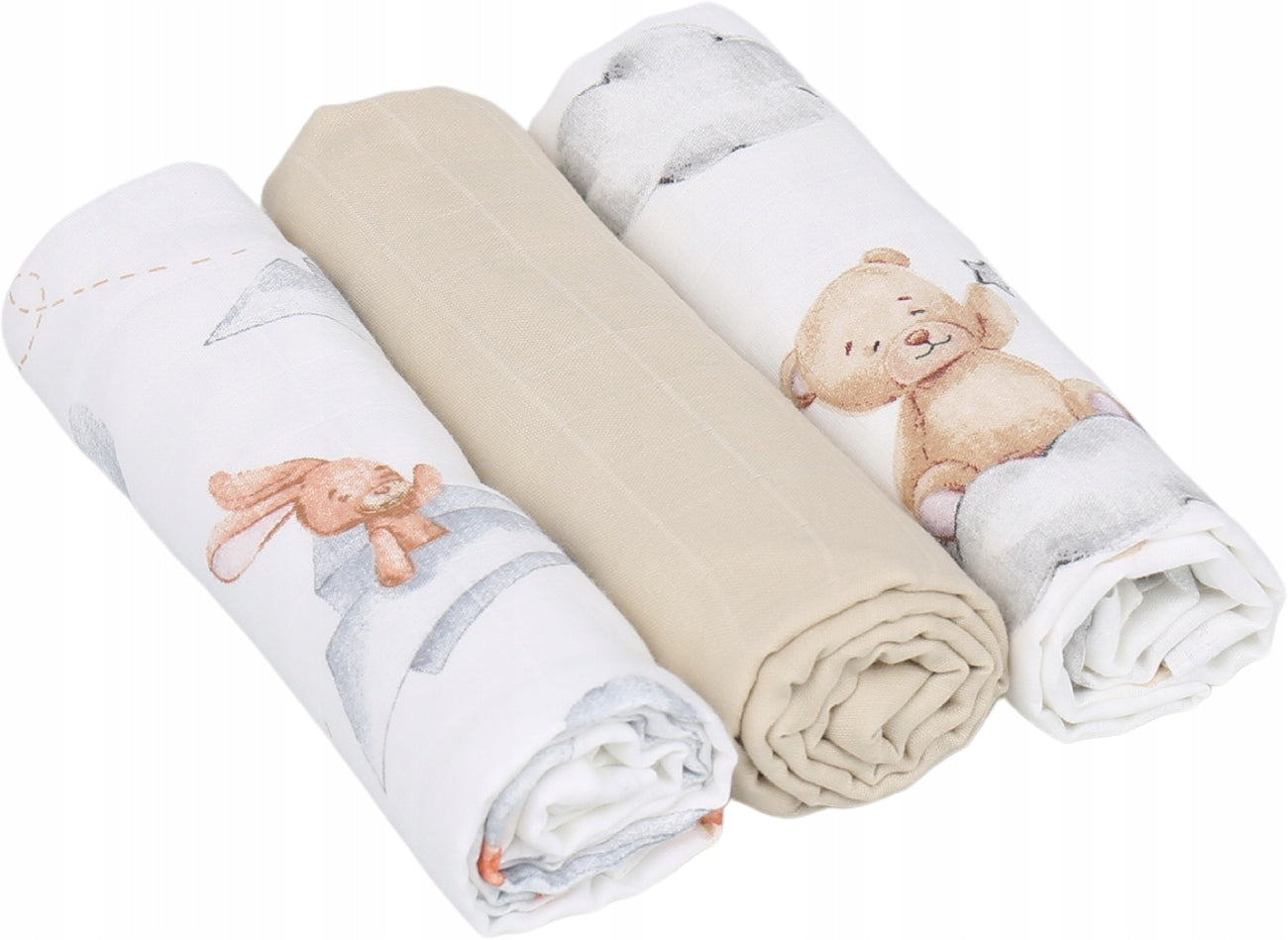 MUSLIN DIAPERS PREMIUM SET 3pcs 60x75cm BABYMAM