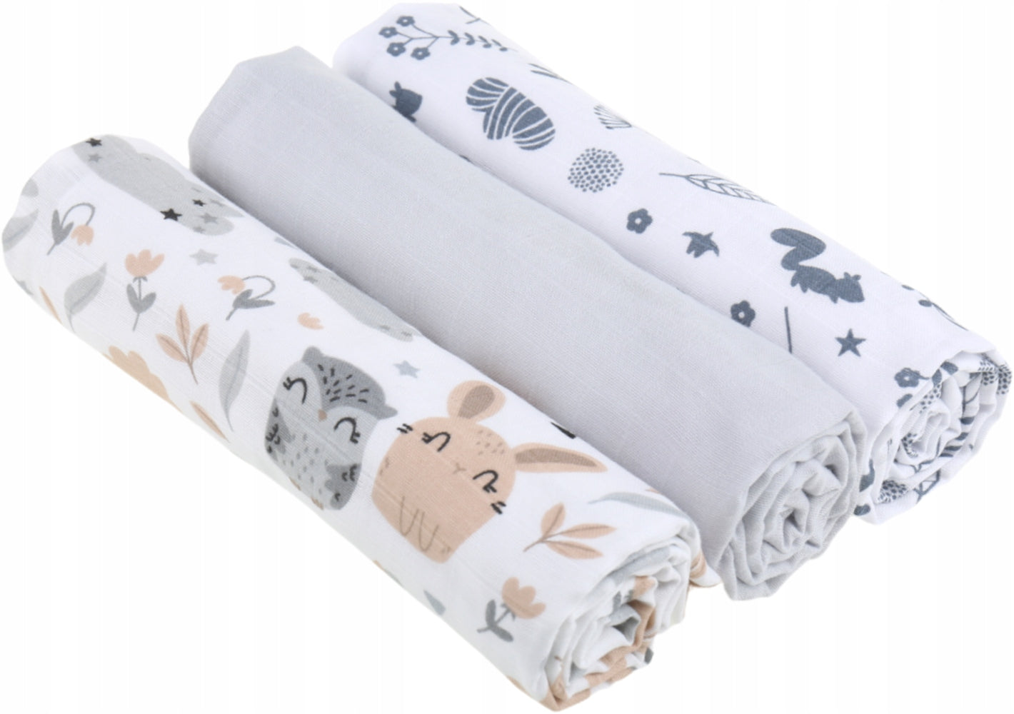 MUSLIN DIAPERS PREMIUM SET 3pcs 60x75cm BABYMAM