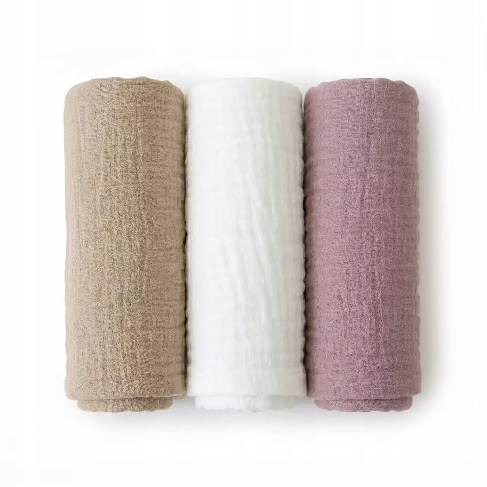 MUSLIN DIAPERS Premium Diapers Set of 3pcs 50x60cm MUMINKY