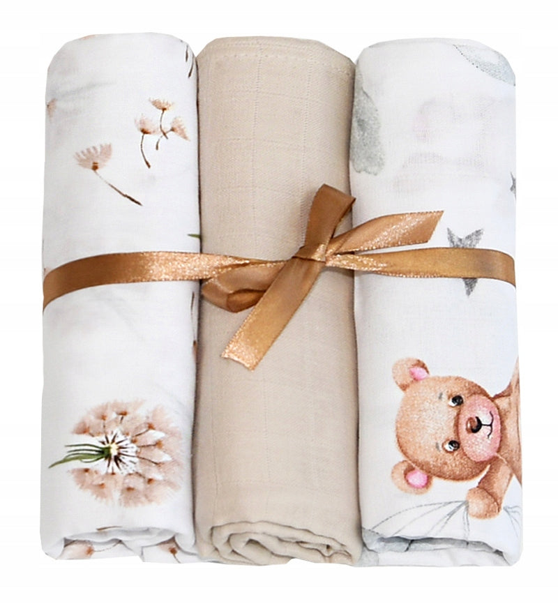 MUSLIN DIAPERS SET OF 3PCS "Z"