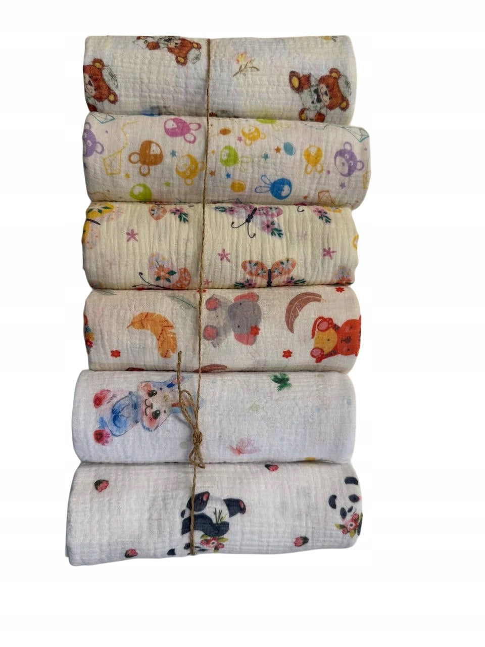 MUSLIN Diaper 6-Pack 80x60 Diapers Cotton Set for Girls Packaging status original