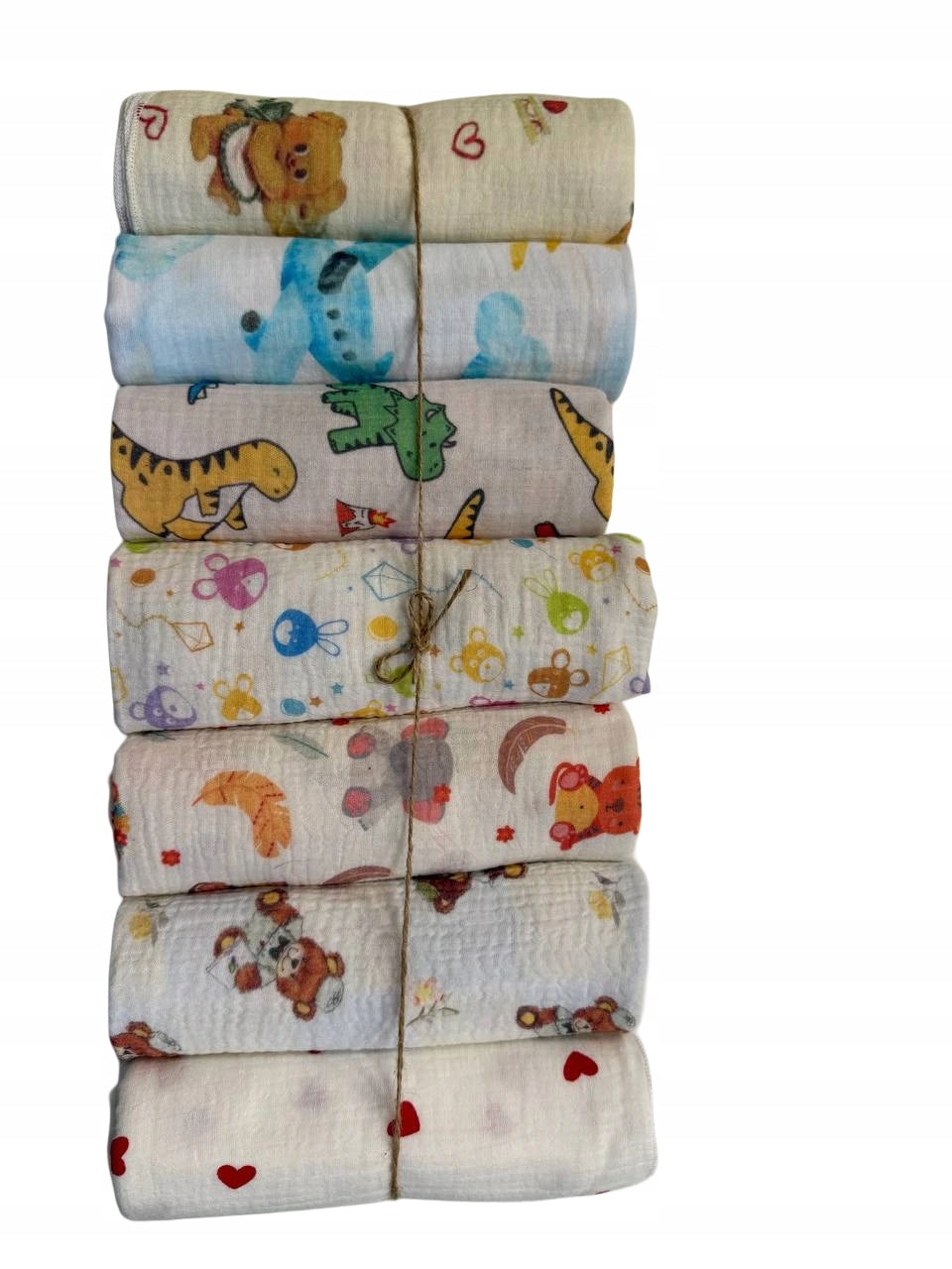 MUSLIN Diaper 7-Pack 80x60 Diapers Cotton Set for BOY Packaging status original